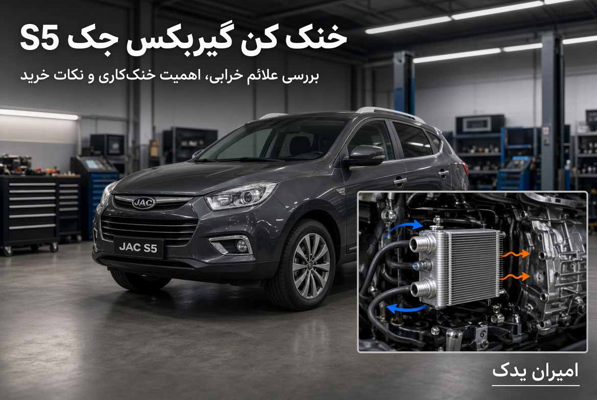 راهنمای خرید قیمت و مشخصات خنک کن گیربکس جک S5
